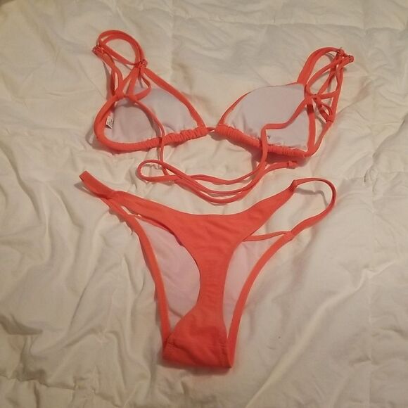 Orange bikini 2 pc medium nwot - Picture 7 of 9